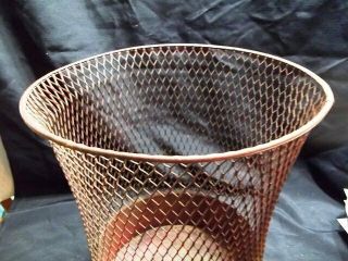 Vtg Nemco Industrial Wire Mesh Trash Garbage Can Waste Basket Chicago Factory 3