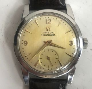Vintage Omega Seamaster Stainless Steel Mens Wristwatch