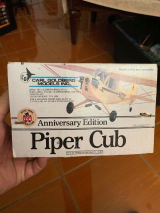 Vintage Balsa Wood Kit,  Carl Goldberg Anniversary Edition Piper Cub R/C 3
