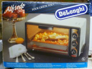 New/nos Vintage Delonghi Alfredo Delux Toaster Oven Broiler,  Model Xu 20l,  Italy