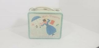 Vintage 1964 Aladdin Industries Walt Disney Mary Poppins Metal Lunch Box