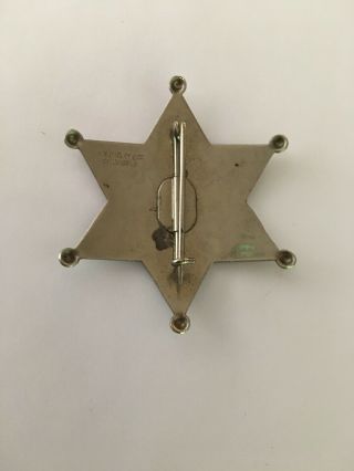 Obsolete Vintage Special Police Star Badge 3