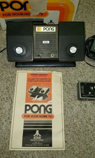 Atari Pong C - 100 Video Game System Vintage 2