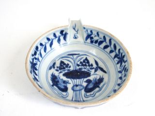 Fine antique Chinese blue and white porcelain bowl c.  1900 6