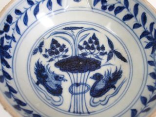 Fine antique Chinese blue and white porcelain bowl c.  1900 7