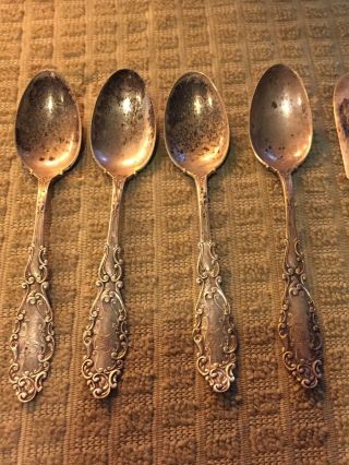 Antique Sterling Silver Spoons & Butter Knife 5