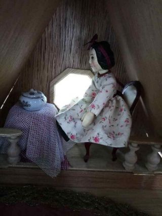 carved wood Hitty doll in vintage style 6