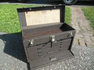 Vintage Craftsman Metal 7 Drawer Machinist Tool Chest Like Old Kennedy Box