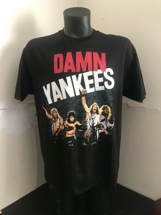 Vintage 1990 Damn Yankees World Tour Shirt Size Xl Winterland Nos Ted Nugent