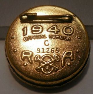 Vintage 1940 - Roa Radio Little Orphan Annie - Ovaltine Secret Society Decoder Pin