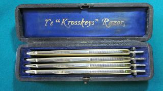 A 4 Set Of 9/16 " Vintage Straight Razor Manufactured By John Nowill (no498)