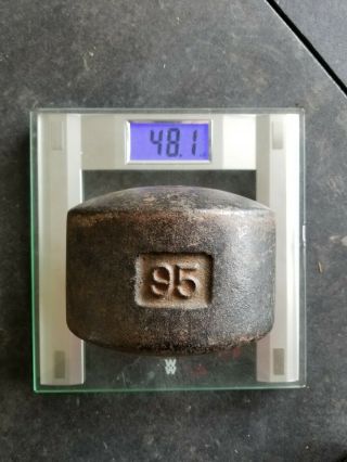 Vintage York Blob Half 95lb Dumbbell Grip Pinch Strongman