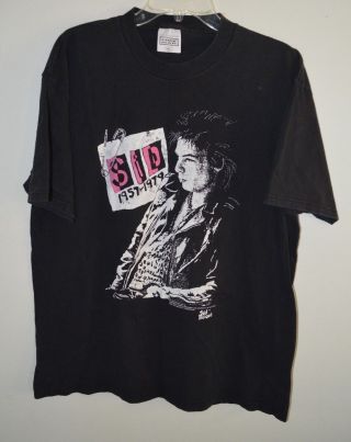 Rare Vintage 90s Man Sid Vicious Sex Pistols Tour T Shirt Mens Xl Punk Rock