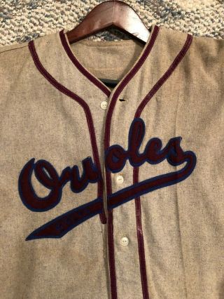 Vintage Baseball Uniform Jersey And Pants " Orioles " Brooklyn So