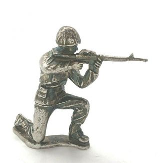 Fine Silver.  999 Pure 99.  9 Bullion Army Soldier Figurine 39.  8g Elemetal