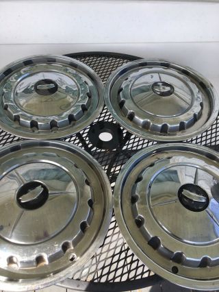 Vintage Chevy Bel Air Belair Hubcaps Wheel Covers 14” Antique Classic 1950’s 50’