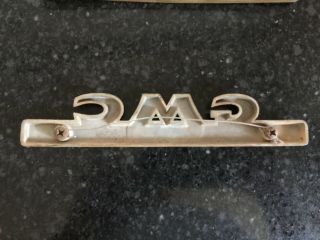 Vintage Set of 2 OEM 1947 - 1954 GMC Truck Hood Emblems Hot Rod 5