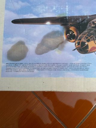 Vintage Balsa Wood Kit Wing Mfg ' S NORTH AMERICAN B - 25 Bomber R/C Model Airplane 3