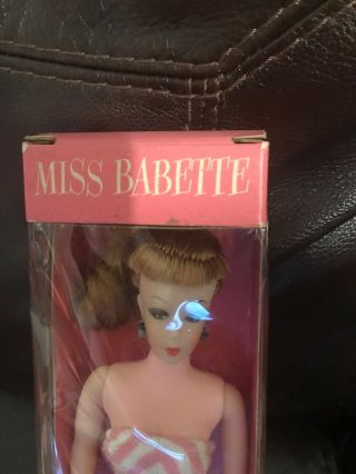 Vintage 1960 ' s MISS BABETTE doll Barbie type RARE - EEGEE Minor Damage To Box 3