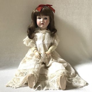 Vintage Bisque Socket Head Doll W/ Composition Body - 26 "