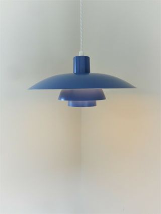 Ph 4/3 - Poul Henningsen - Made By Louis Poulsen - Blue - Vintage Pendant Lamp