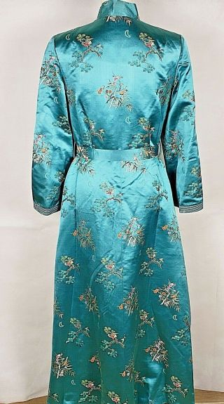 Vintage The Best Co.  Chinese dress/robe embroidery birds lined cheongsam Cosplay 3