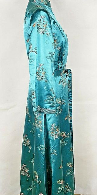 Vintage The Best Co.  Chinese dress/robe embroidery birds lined cheongsam Cosplay 4