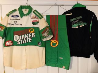 Vintage Nascar Crew Uniform/jacket King Racing Bernstein Kinser Quaker State