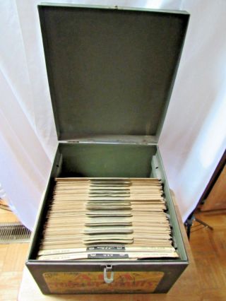 Vintage Aea Tune Up Chart Display Case & Old 50 - 60`s Charts Gas Service Station