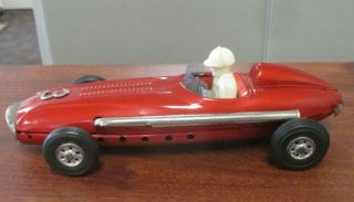 Vintage Tin Friction Racer Race Car No.  3 Japan