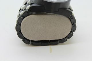 RARE PRE - OWNED ROCKWELL THE 50MM BLACK/WHITE CERAMIC WATCH 5