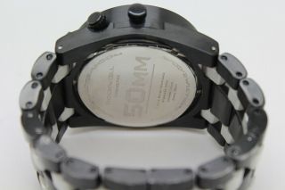 RARE PRE - OWNED ROCKWELL THE 50MM BLACK/WHITE CERAMIC WATCH 9