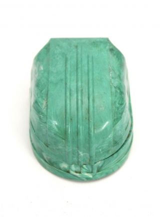 Rare Vtg Art Deco Celluloid Ring Box Green Clamshell W&s York