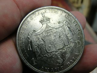 1883 Kingdom of Hawaii Akahi Dala $1 Lg.  Hawaiian Silver Dollar Coin VERY RARE 3