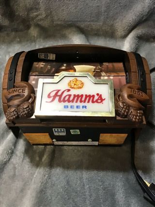 Vintage Hamm ' s Beer Barrel (Flip Motion - 8 Scenes) Lighted Sign 12
