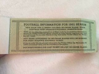 Vintage 1950 University of Oklahoma OU Sooners Football Ticket Stub Book Norman 7