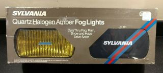 Vintage Sylvania Quartz Halogen Amber Fog Lights -