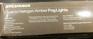 Vintage Sylvania Quartz Halogen Amber Fog Lights - 3