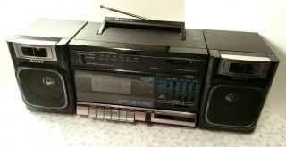 Wow Vintage 80s Sony Cfs - 1010 Am/fm Stereo Cassette Player/recorder Boombox
