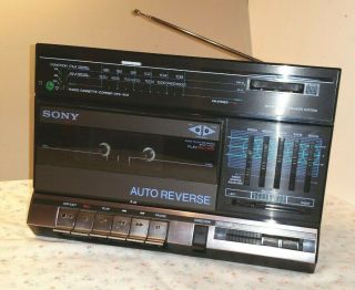 WOW Vintage 80s Sony CFS - 1010 AM/FM Stereo Cassette Player/Recorder Boombox 7