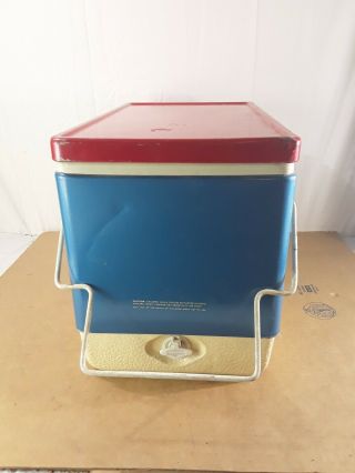 Vintage Rare 1976 Bicentenial Coleman Cooler Metal w/Handles - Red White Blue 2