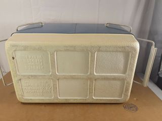 Vintage Rare 1976 Bicentenial Coleman Cooler Metal w/Handles - Red White Blue 8