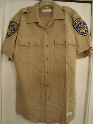 VINTAGE CHP CALIFORNIA HIGHWAY PATROL OFFICER ZIPPERED SHIRT SABA ' S BAKERSFIELD 2