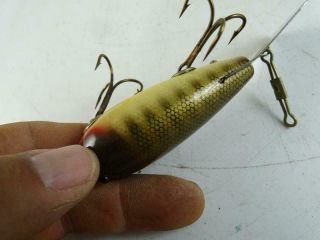 Vintage Fishing Lure Creek Chub Bait Garrett IN Wood Freshwater Fish Retro Old 5