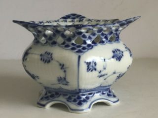 Vintage Royal Copenhagen BLUE FLUTED FULL LACE Sugar Bowl 1 1113 First Quality 4