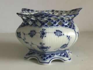 Vintage Royal Copenhagen BLUE FLUTED FULL LACE Sugar Bowl 1 1113 First Quality 6