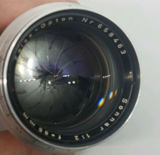 Contax RF Zeiss Opton 85mm f/2 T Sonnar Lens RARE 5