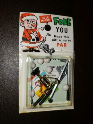 Nos Vintage Grandmother Stovers Hole In One Christmas Stocking Stuffer 50 - Xm - 12