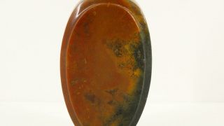 Antique Chinese Jasper Snuff Bottle with Carved Oval Panels C.  1800 Qing 11