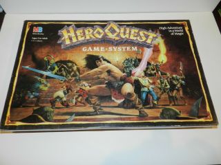 Vintage Hero Quest 1990 Board Game System Complete Milton Bradley Heroquest 4101
